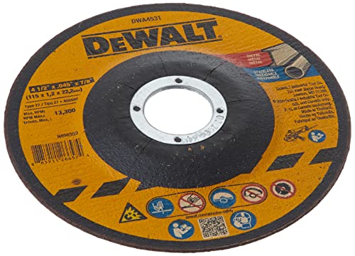 DeWalt DWA4531 T27 Metal Cut-Off Wheel, 4-1/2-Inch X .045-Inch X 7/8-Inch