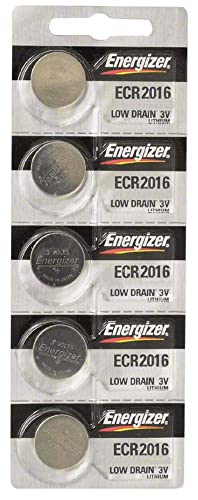 Energizer CR2016 Lithium Battery 3V, 5 Pack
