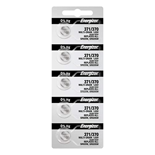 Energizer 371/370 Silver Oxide Watch Battery (5 per Pack)