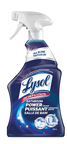 Lysol Bathroom Power Cleaner, All in One, Disinfectant Bathroom Foam Cleaner, Kills 99.9% of Bacteria & Viruses, 650mL