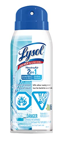 Lysol NeutraAir 2in1, Ocean Breeze, Disinfects, Kills Odour Causing Bacteria, Kills 99.9% of Viruses & Bacteria, 283g
