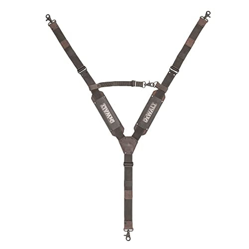DEWALT Leather Tool Belt Suspenders, Adjustable Comfort Design (DWST550116)