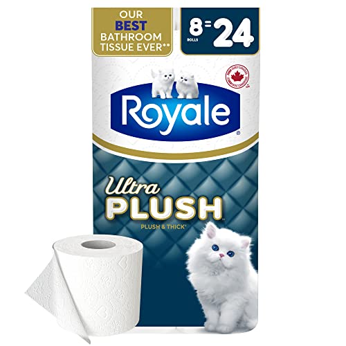 Royale Ultra Plush Toilet Paper, 8 Equals 24 Rolls, 198 Bath Tissues per roll
