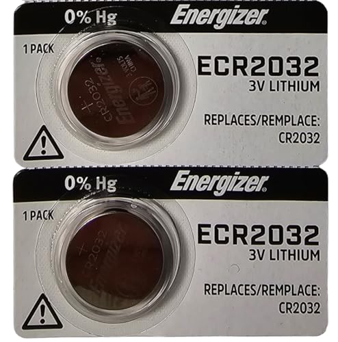 2PC Energizer CR2032 ECR2032 Coin Cell Battery 3V Lithium