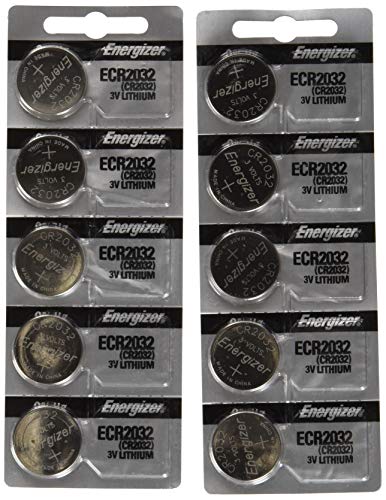 Energizer CR2032 3 Volt Lithium Coin Battery 10 Pack