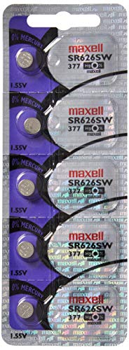 6 Maxell SR626SW 377 Silver Oxide Watch Batteries