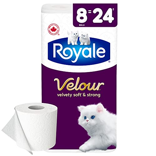 Royale Velour Toilet Paper, 8 Equals 24 Rolls, 213 Bath Tissues per roll