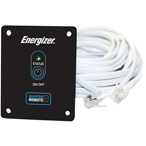Energizer ENR100 Remote Control Switch with 20ft Cord, mountable and Compatible with ENK1100, ENK1500, ENK2000, ENK3000, ENK4000 Series Power Inverters