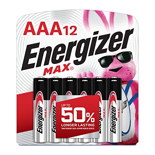 Energizer MAX AAA Batteries (12 Pack), Triple A Alkaline Batteries