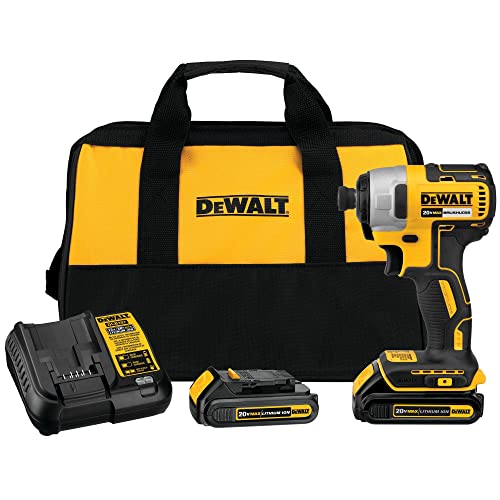 DEWALT 20V MAX* Cordless Impact Driver Kit, Brushless, 1/4-inch (DCF787C2) (Discontinued by Manufacturer)