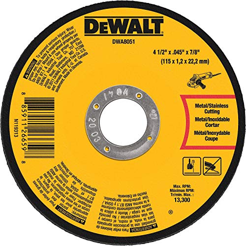 DEWALT DWA8051 Metal Cut-Off Wheel, 4-1/2-Inch X .045-Inch X 7/8-Inch