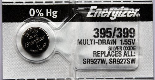 2PC Energizer 395 399 SR927SW SR927W Silver Oxide Watch Battery