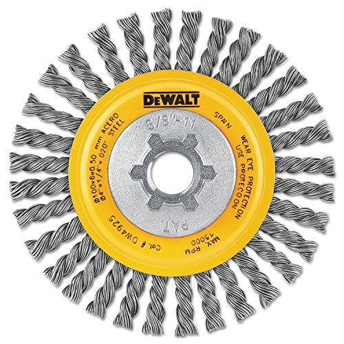DEWALT DW4925B 4-Inch by 5/8-Inch-11 HP .020 Carbon Stringer Wire Wheel