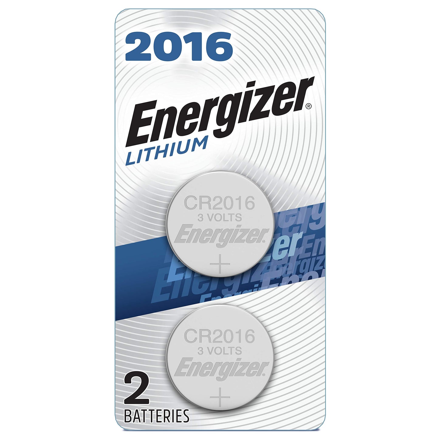 Energizer Lithium Coin Watch/Electronic Battery 2016, 2-Count